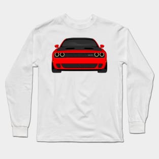 DODGE HELLCAT FRONT RED Long Sleeve T-Shirt